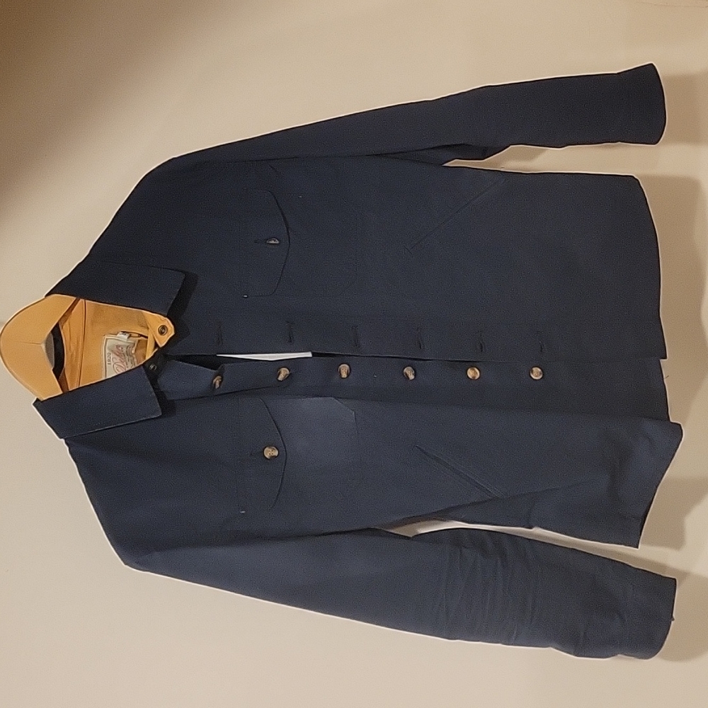 Dehen 1920 Crissman overshirt waxed blue canvas